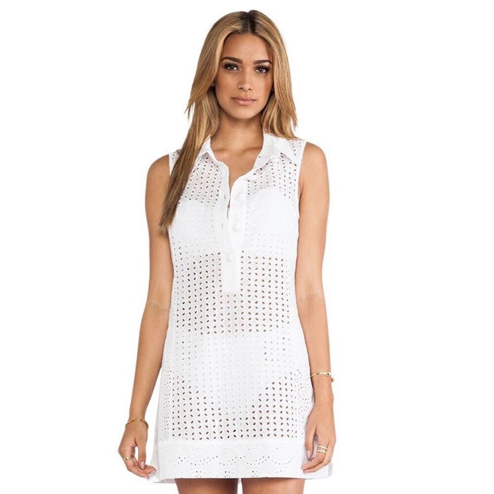 Nanette Lepore Ooh La La Eyelet Shirt Cover Up Dress NWT S (002)